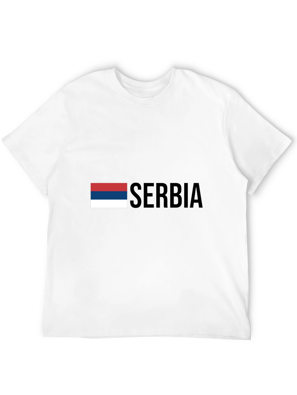 Serbia Flag T-Shirt - Black Graphic Tee