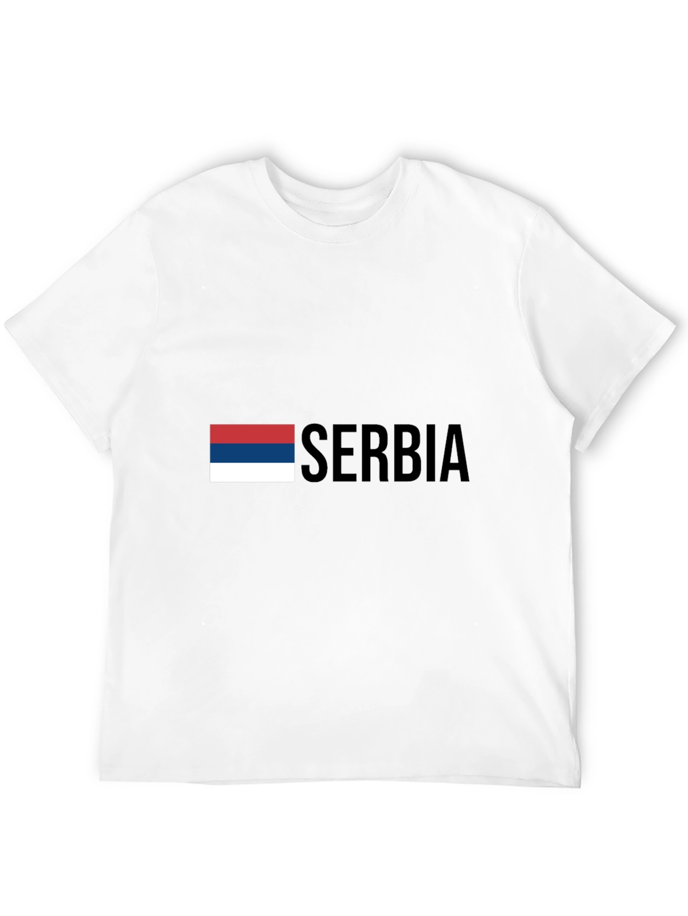 Serbia Flag T-Shirt - Black Graphic Tee