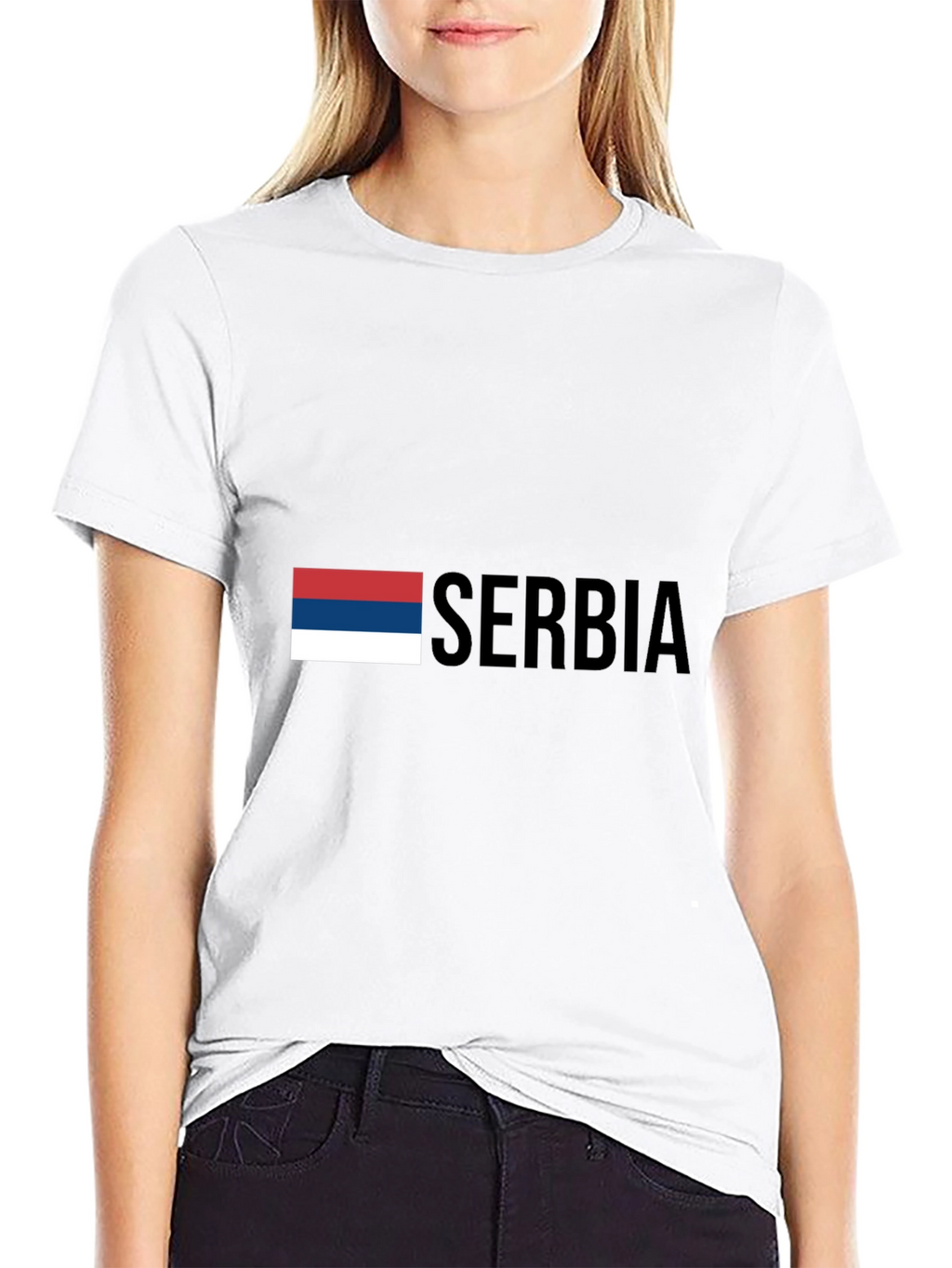 Serbia Flag T-Shirt - Black Graphic Tee