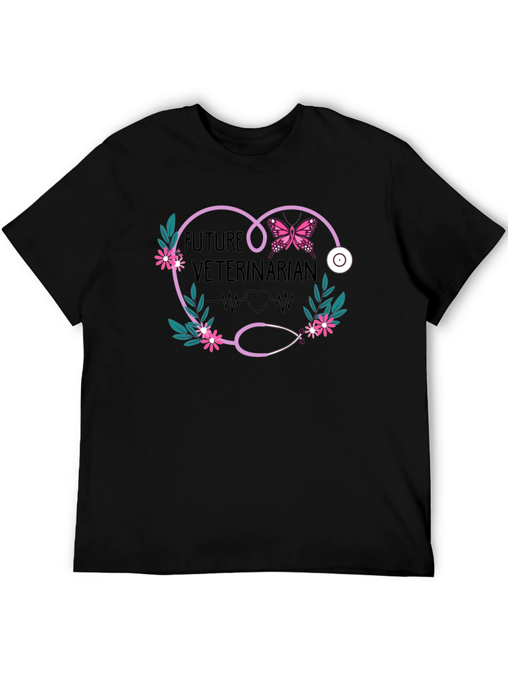 Future Veterinarian T-Shirt Heart Stethoscope Design