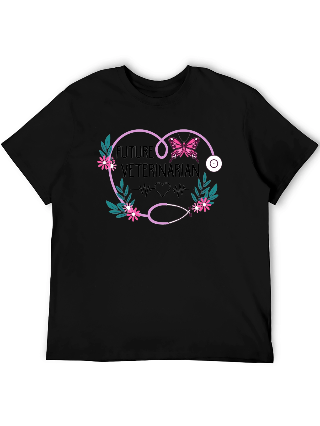 Future Veterinarian T-Shirt Heart Stethoscope Design