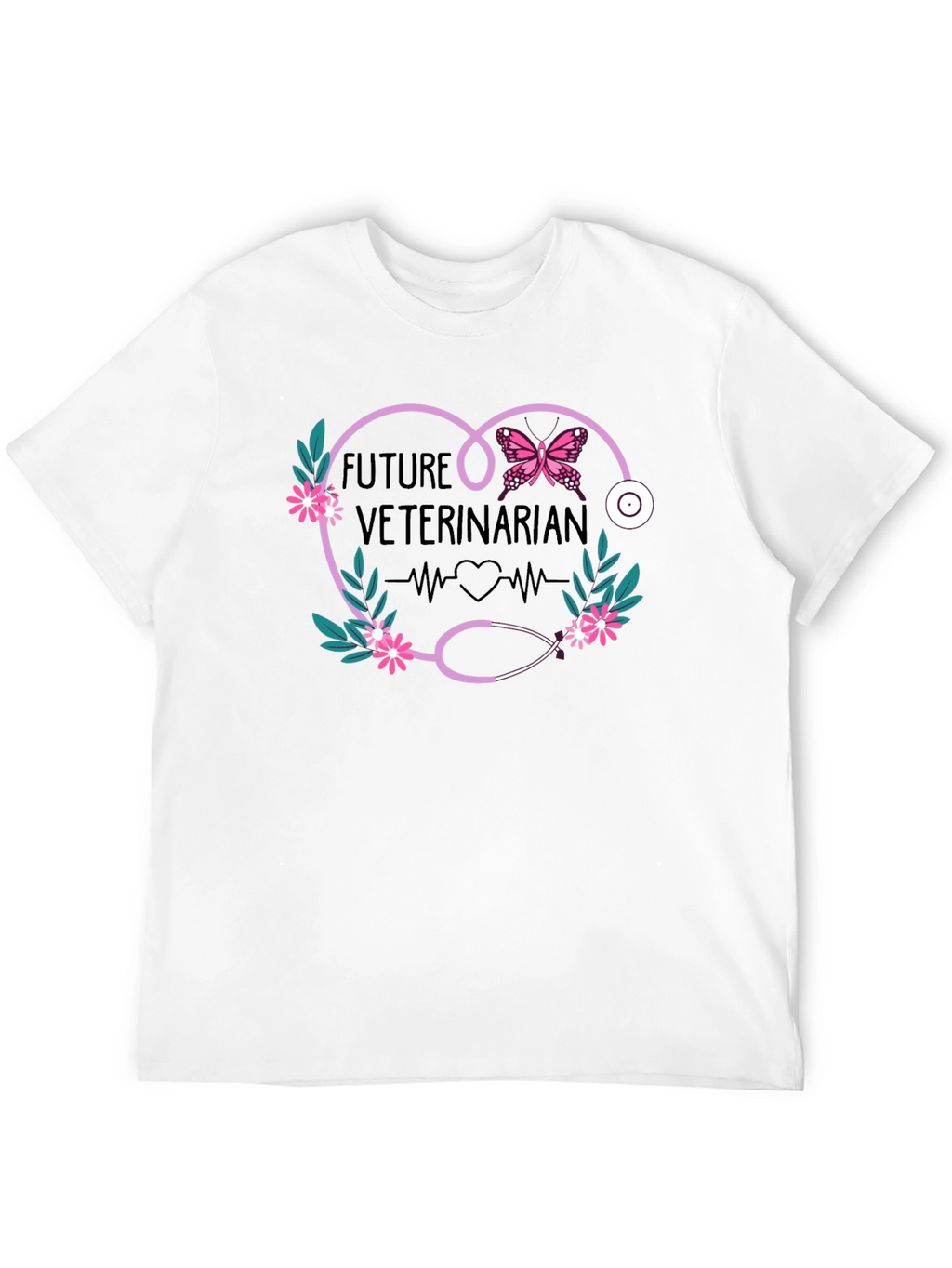Future Veterinarian T-Shirt Heart Stethoscope Design
