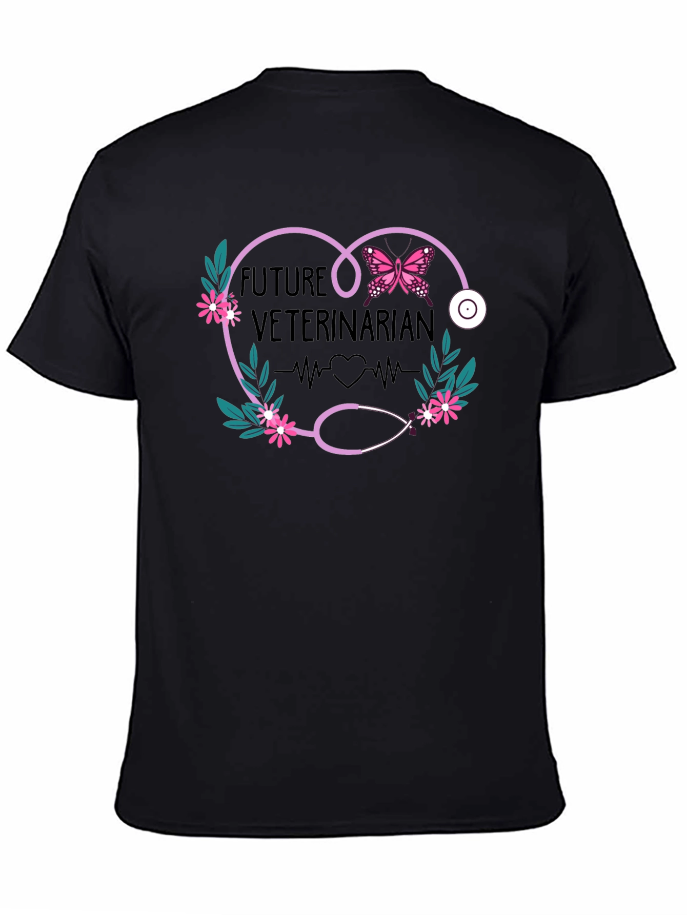 Future Veterinarian T-Shirt Heart Stethoscope Design
