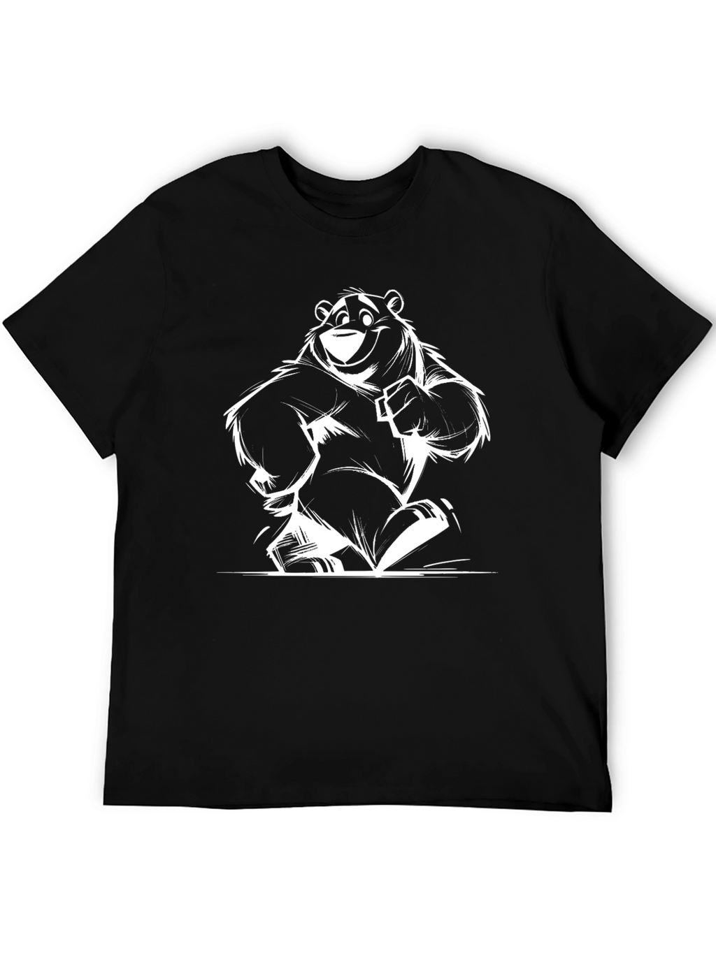 Cool Bear Graphic T-Shirt - Black