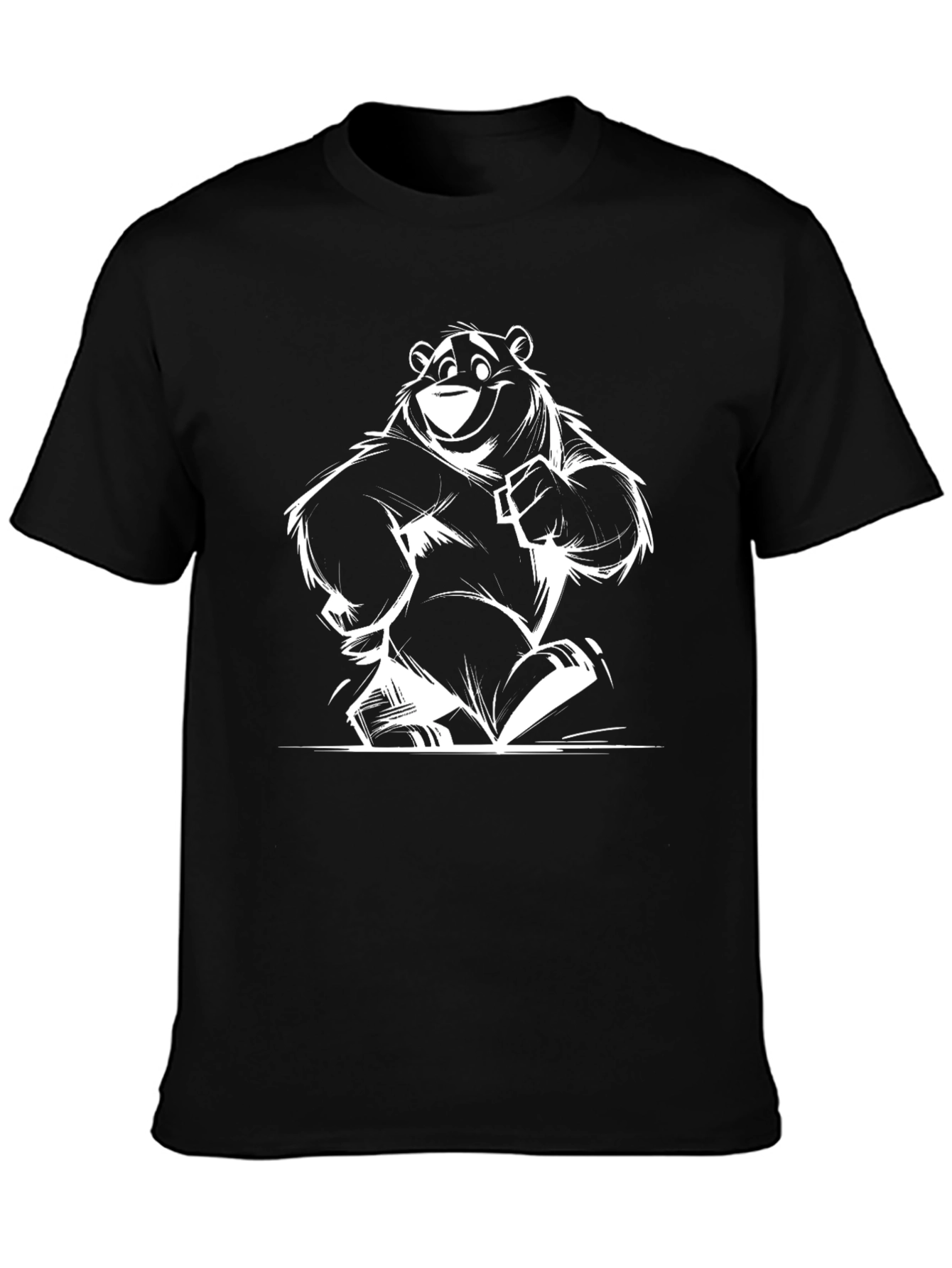 Cool Bear Graphic T-Shirt - Black