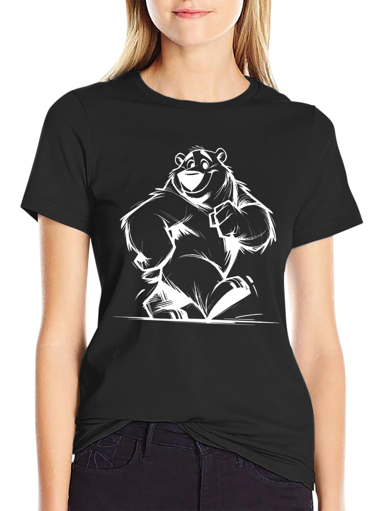 Cool Bear Graphic T-Shirt - Black