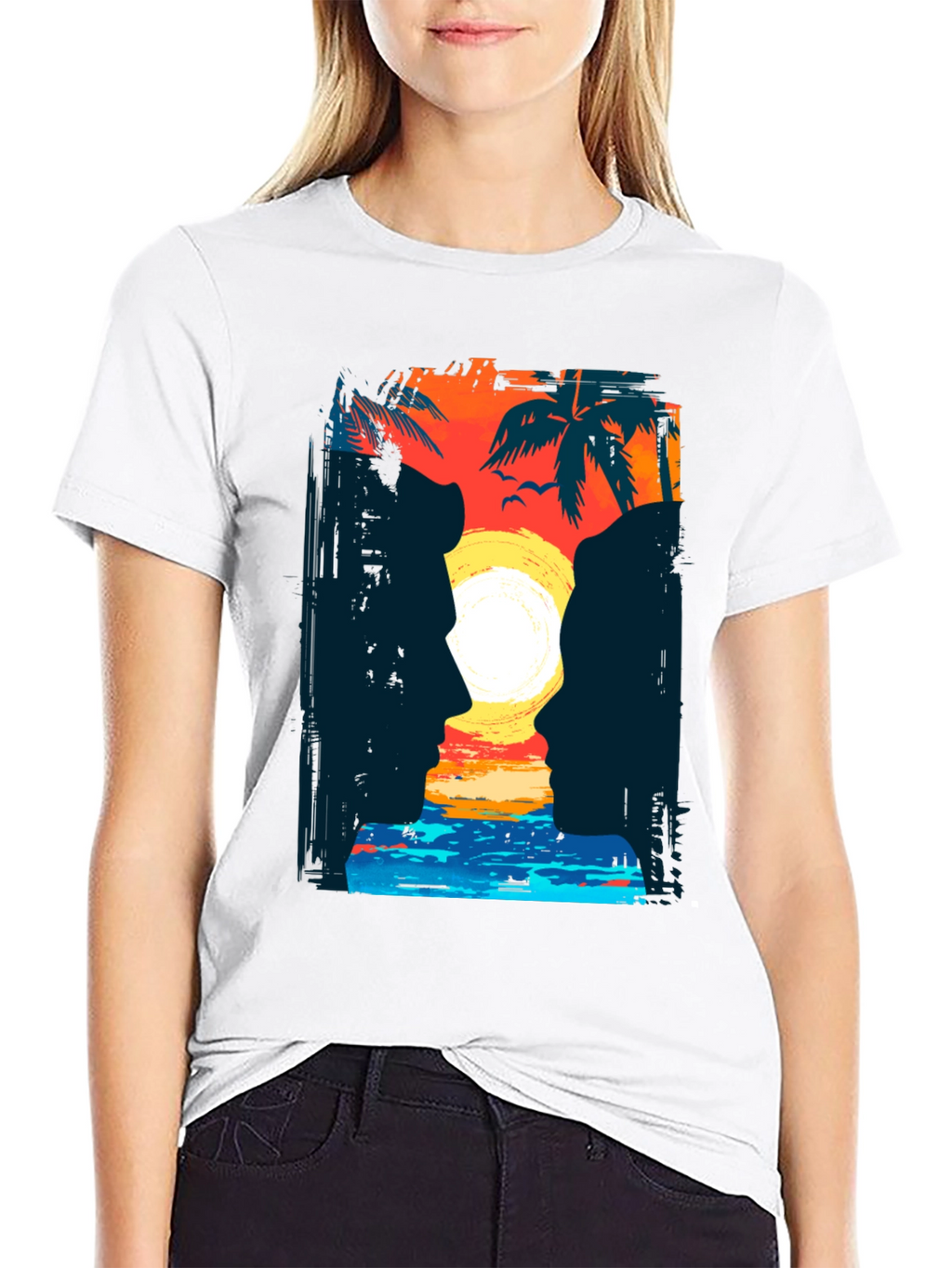 Sunset Silhouette Graphic T-Shirt