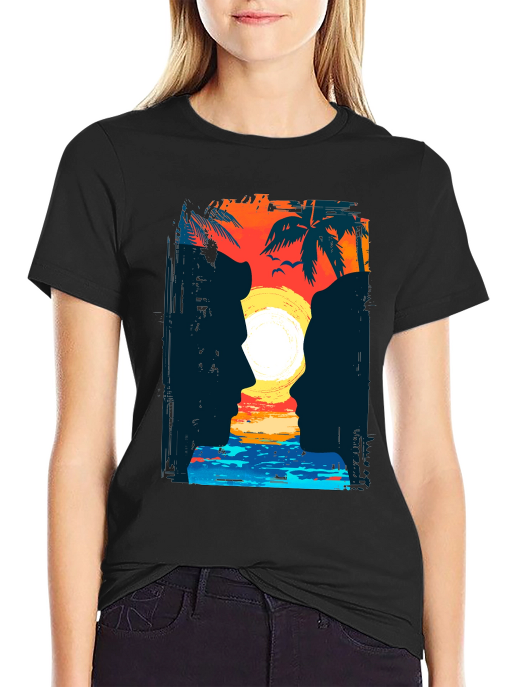 Sunset Silhouette Graphic T-Shirt