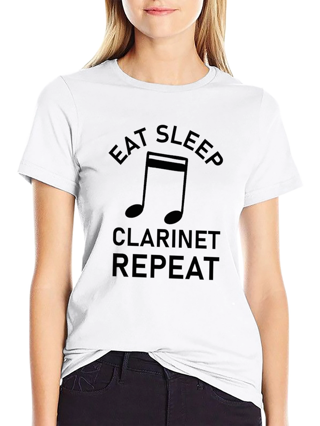 Eat Sleep Clarinet Repeat Black T-Shirt