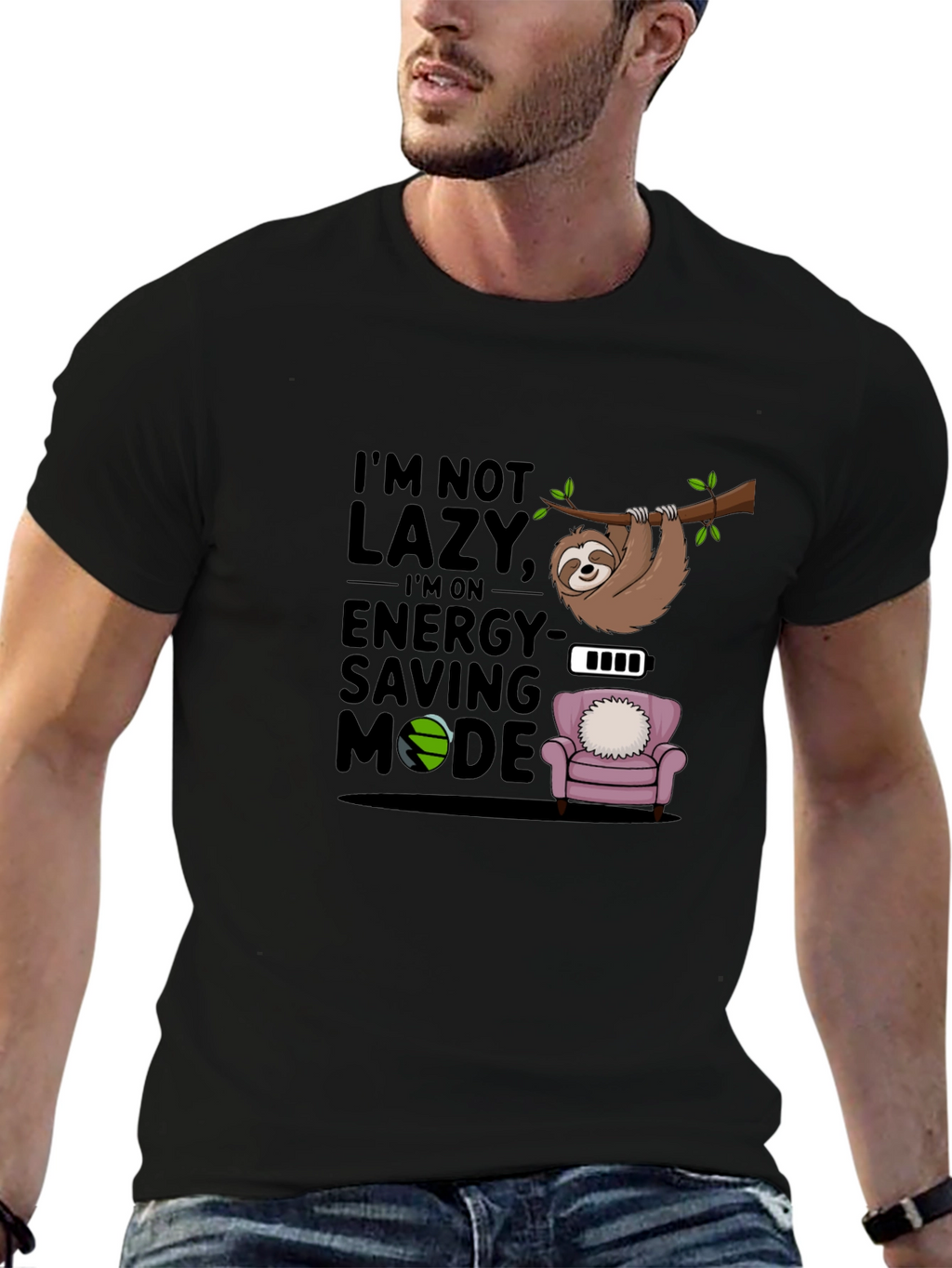 Im Not Lazy T-Shirt Sloth Energy Saving Mode Tee