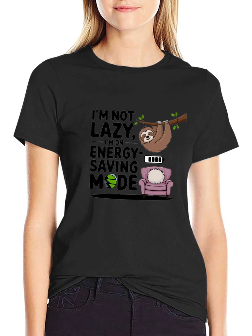 Im Not Lazy T-Shirt Sloth Energy Saving Mode Tee