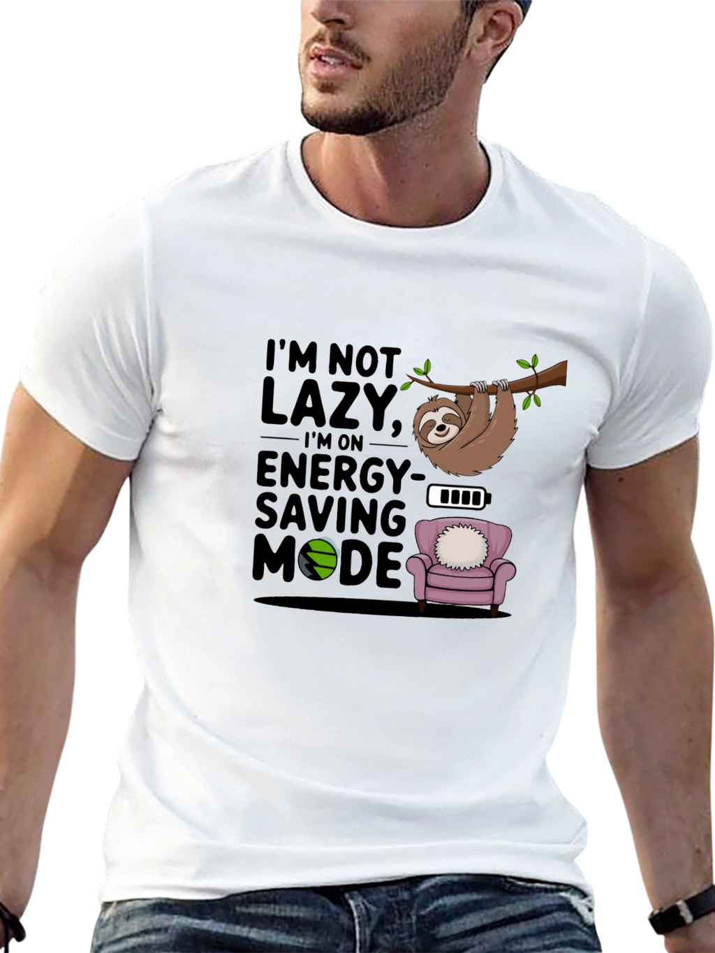Im Not Lazy T-Shirt Sloth Energy Saving Mode Tee