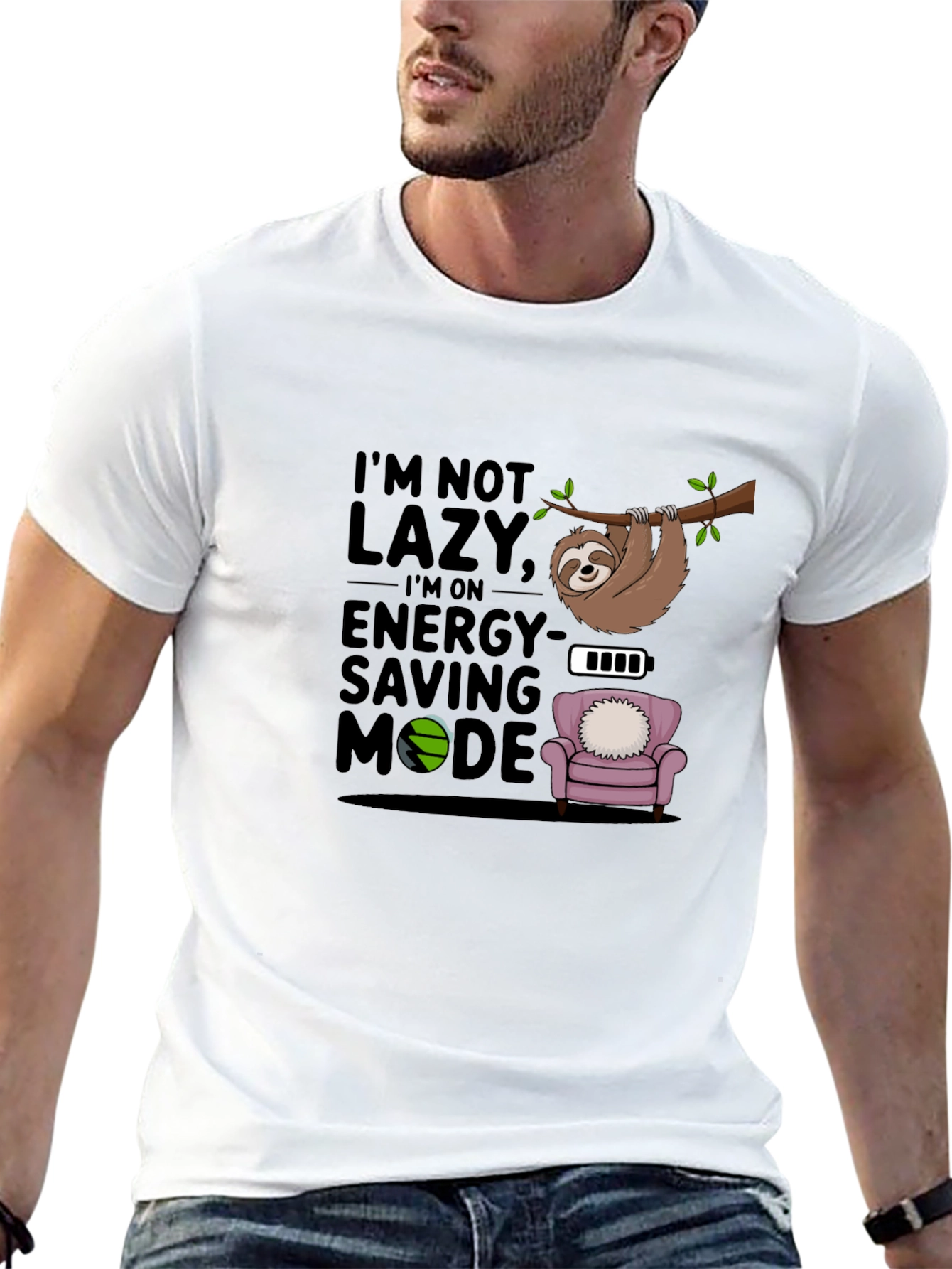 Im Not Lazy T-Shirt Sloth Energy Saving Mode Tee