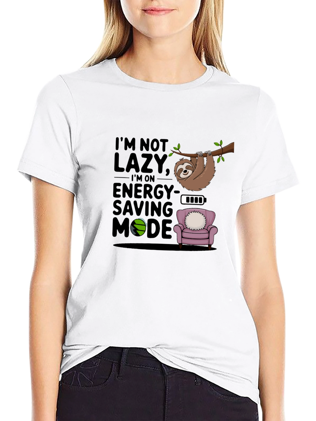 Im Not Lazy T-Shirt Sloth Energy Saving Mode Tee