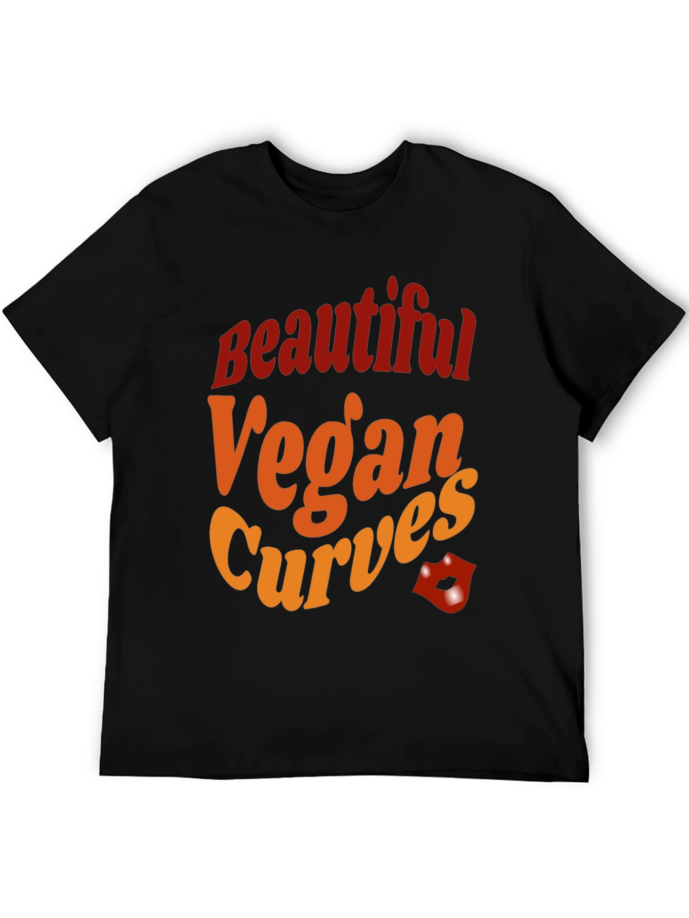 Beautiful Vegan Curves T-Shirt - Bold Graphic Tee