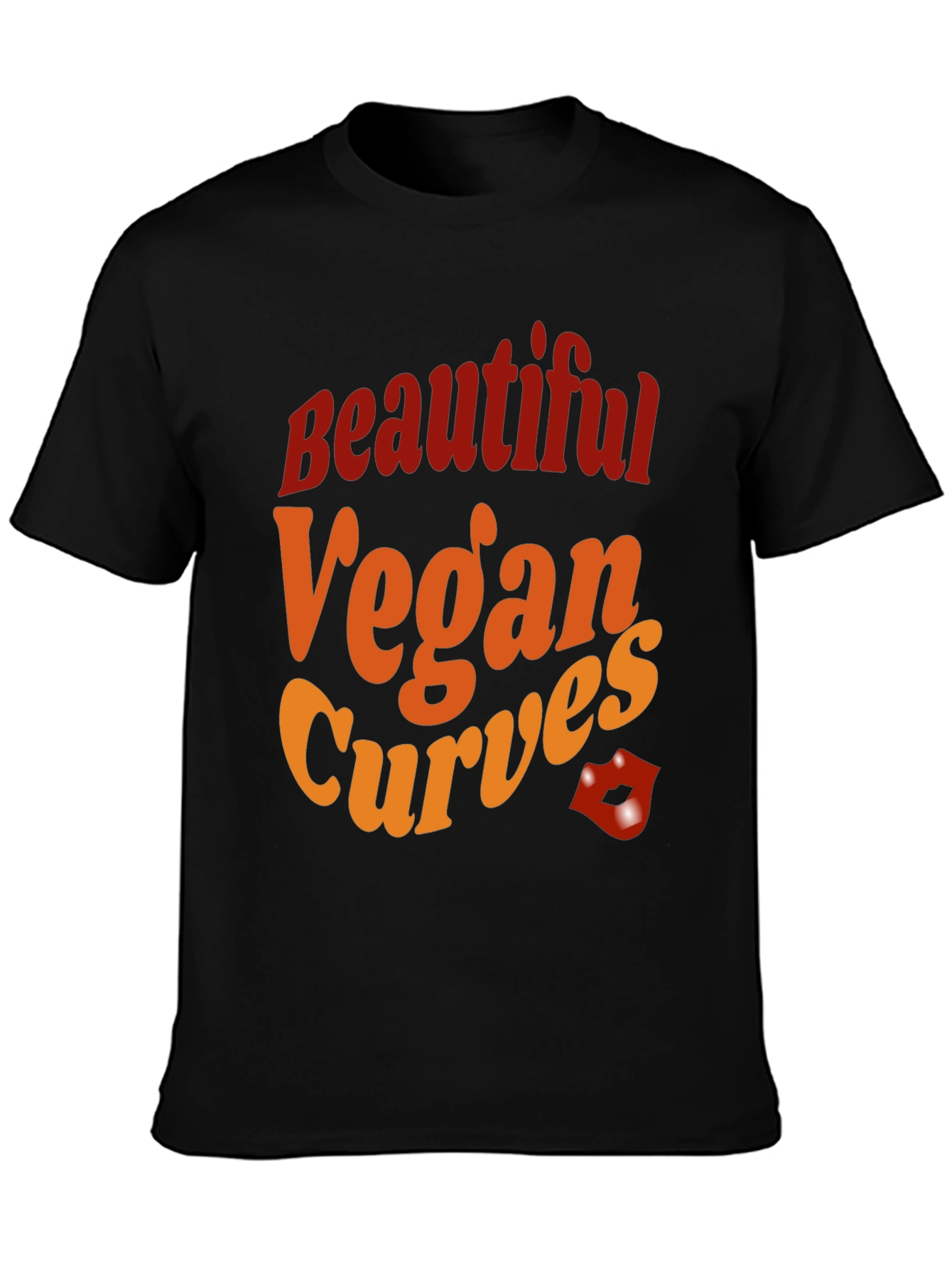 Beautiful Vegan Curves T-Shirt - Bold Graphic Tee