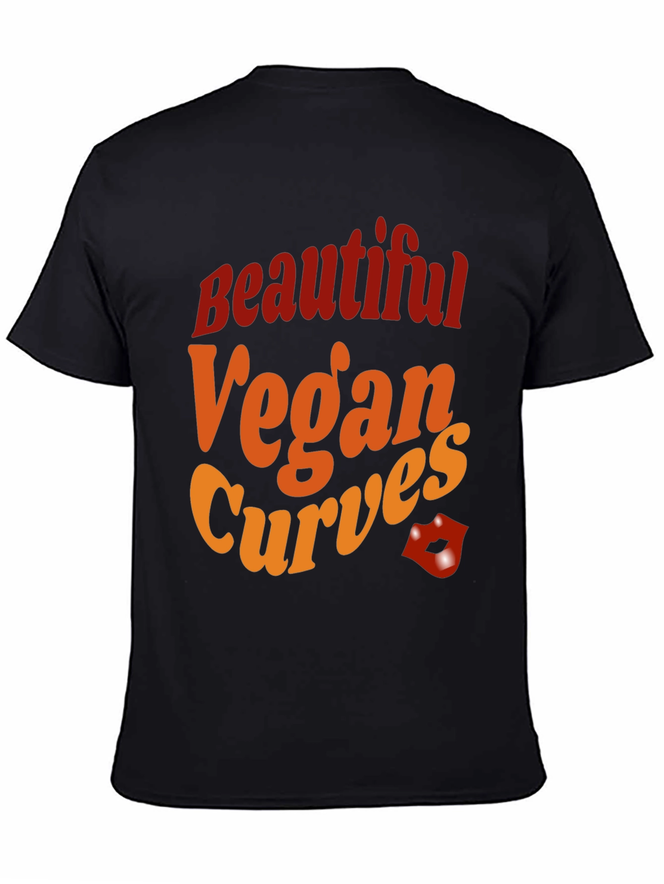 Beautiful Vegan Curves T-Shirt - Bold Graphic Tee