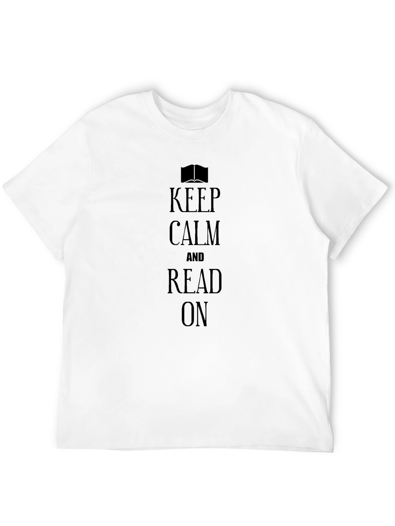 Keep Calm and Read On Black T-Shirt