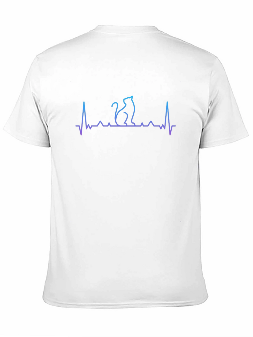 Cat Heartbeat T-Shirt - Black