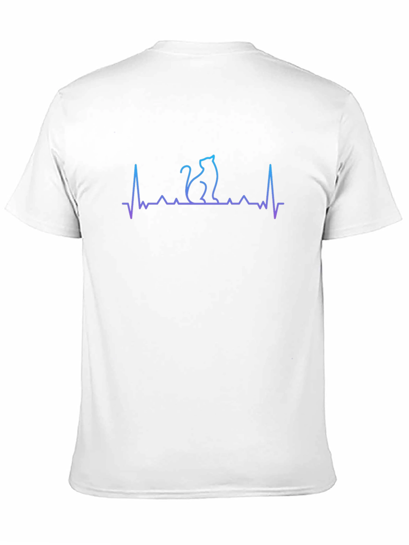 Cat Heartbeat T-Shirt - Black