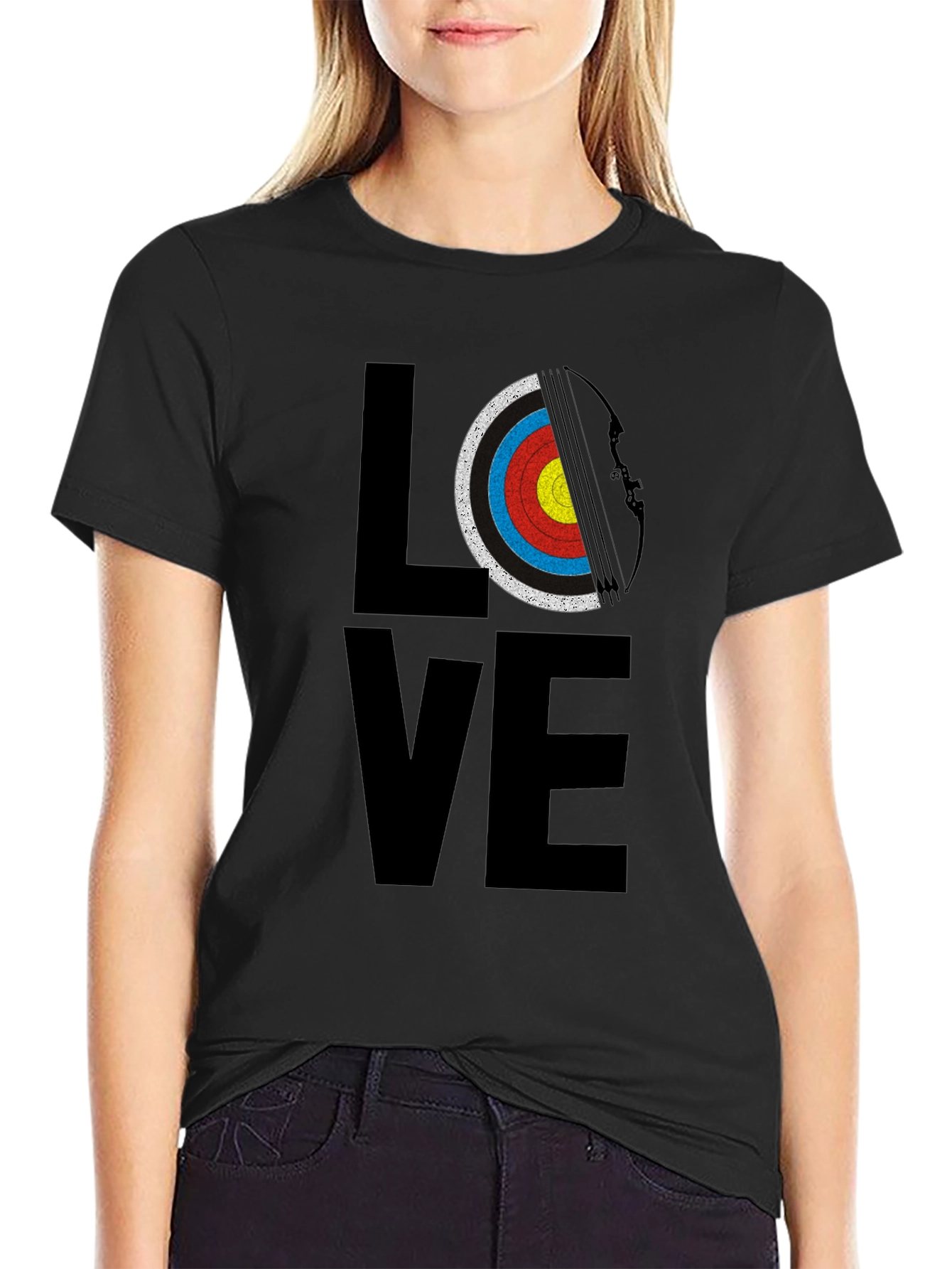 Archery Love T-Shirt - Bow and Arrow Target Tee