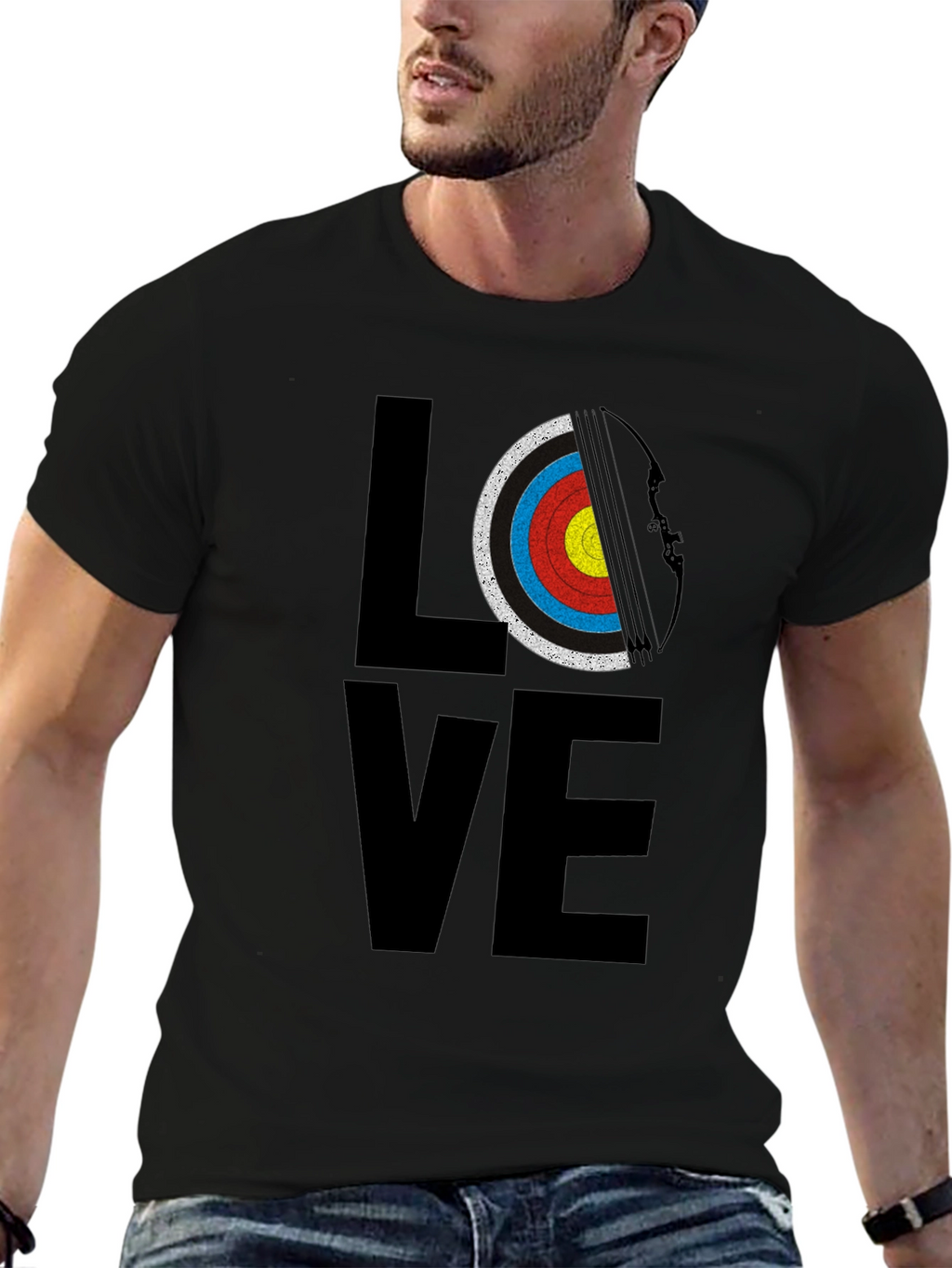 Archery Love T-Shirt - Bow and Arrow Target Tee