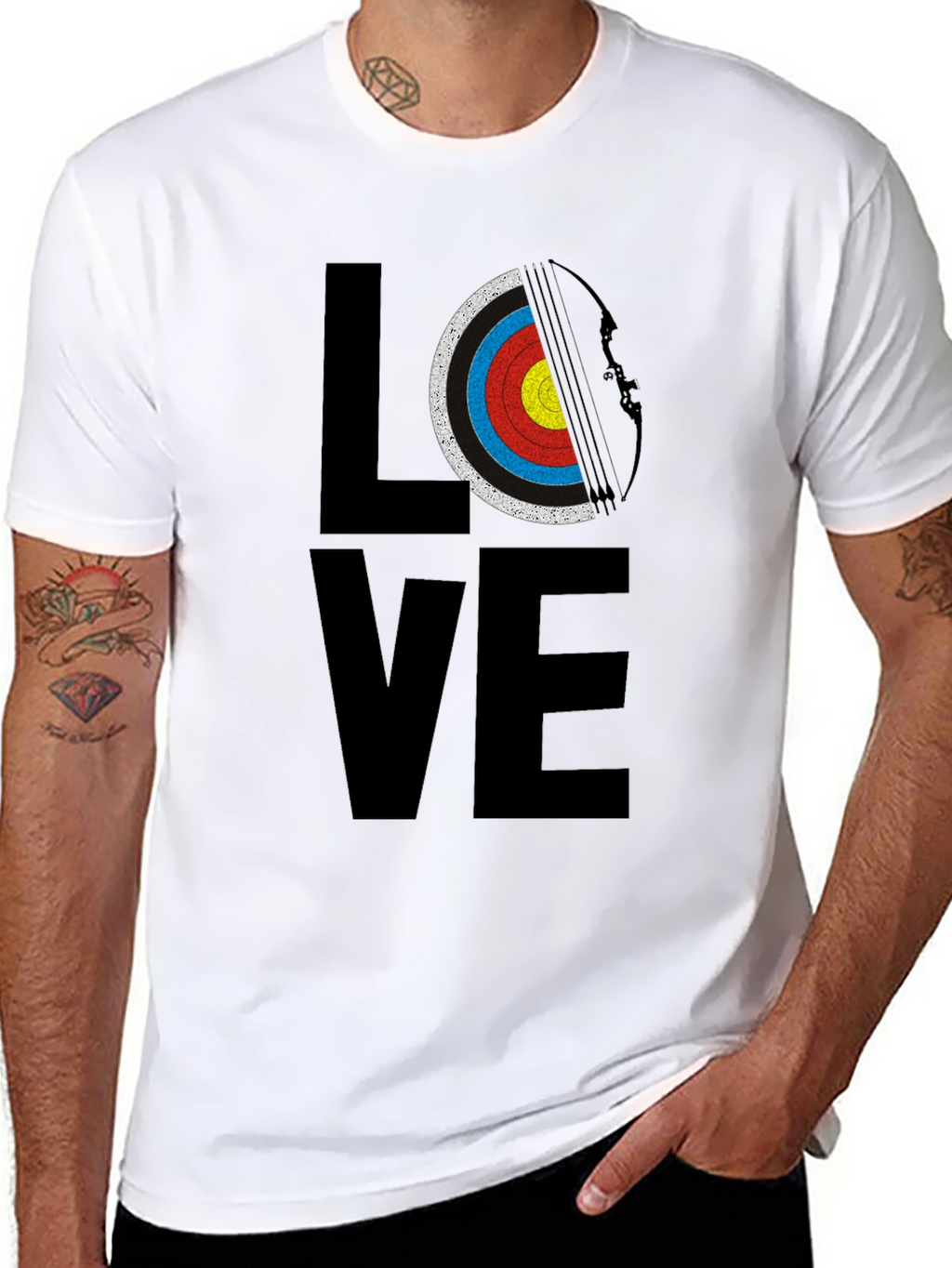 Archery Love T-Shirt - Bow and Arrow Target Tee