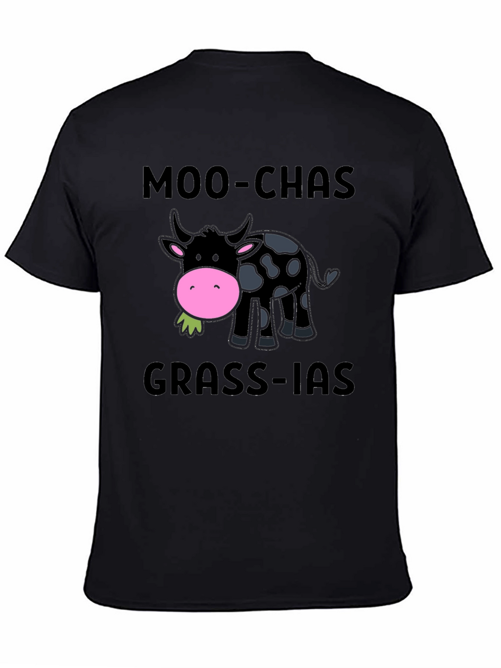 Moo-chas Grass-ias Funny Cow Graphic T-Shirt