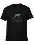Slow Progress Turtle Graphic T-Shirt - Motivational Tee