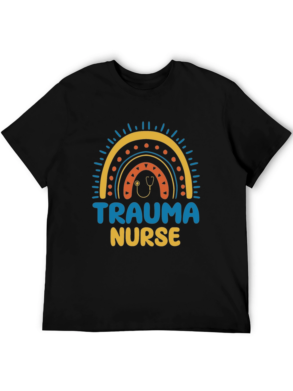 Trauma Nurse Rainbow Graphic T-Shirt