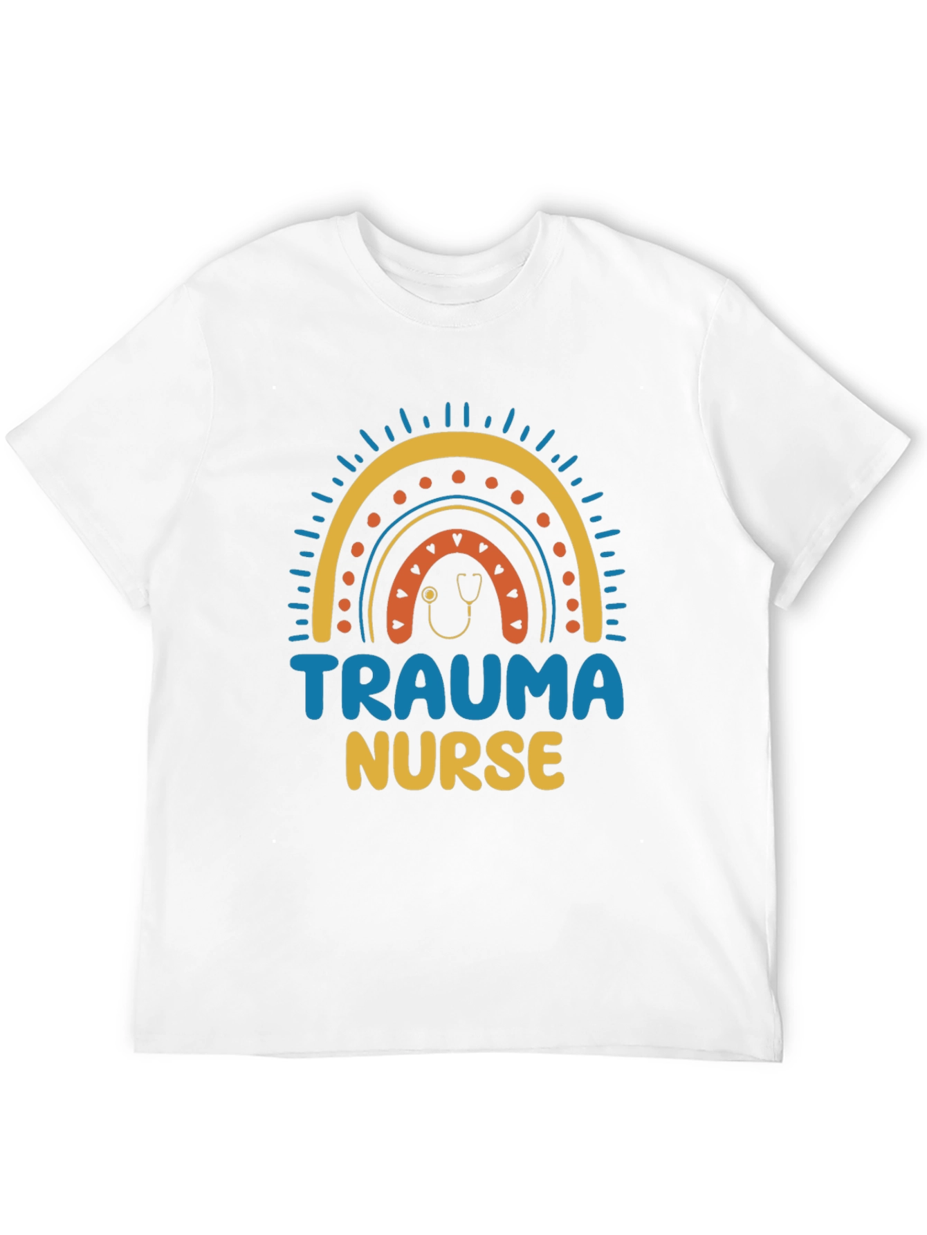 Trauma Nurse Rainbow Graphic T-Shirt
