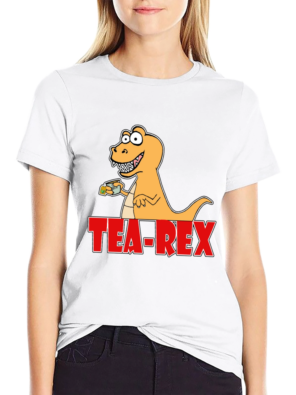 Tea Rex T-Shirt: Dinosaur with Tea Funny Graphic Tee