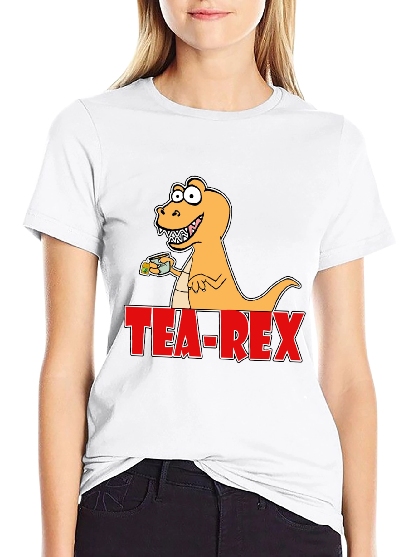 Tea Rex T-Shirt: Dinosaur with Tea Funny Graphic Tee