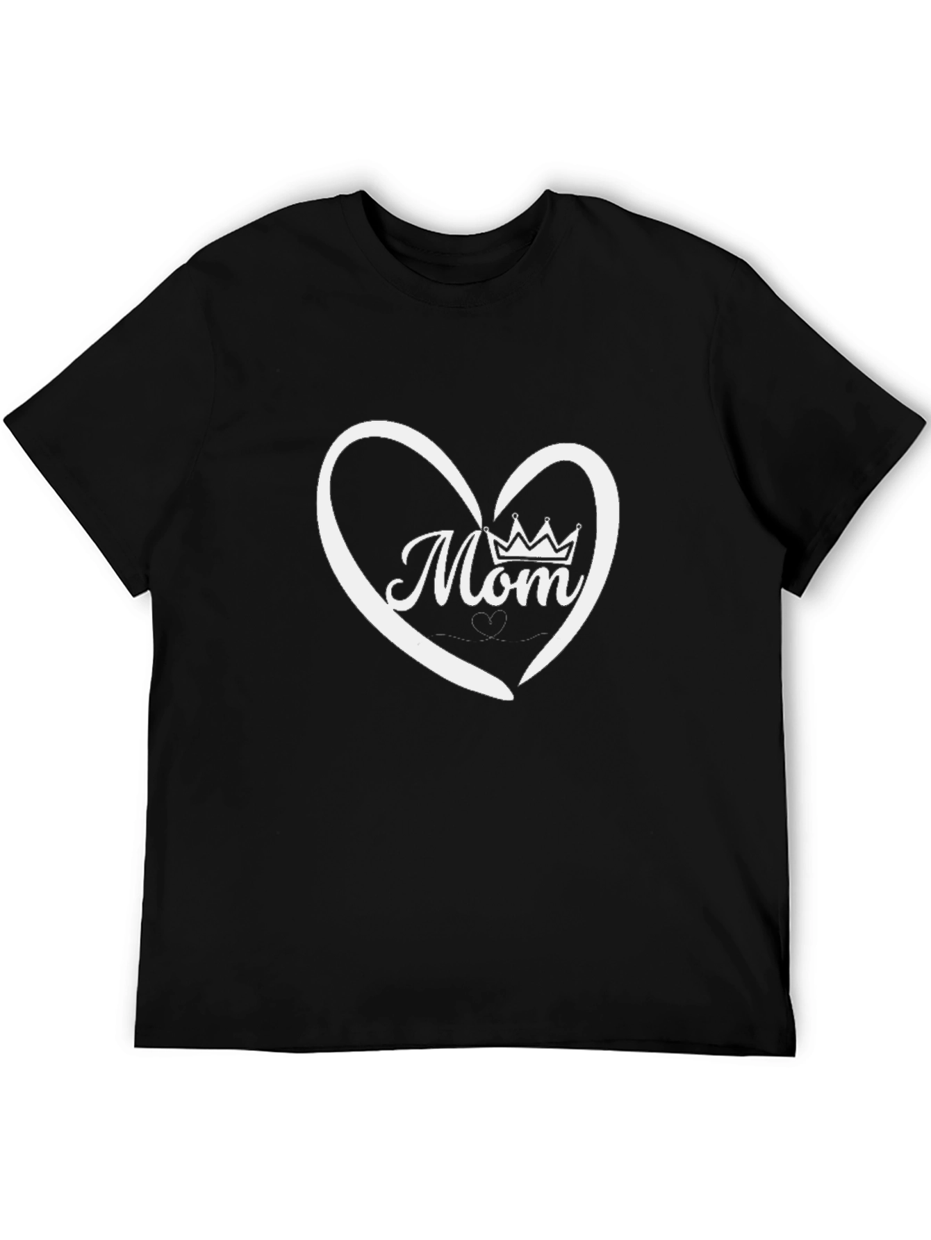 Mom Heart Crown T-Shirt - Black