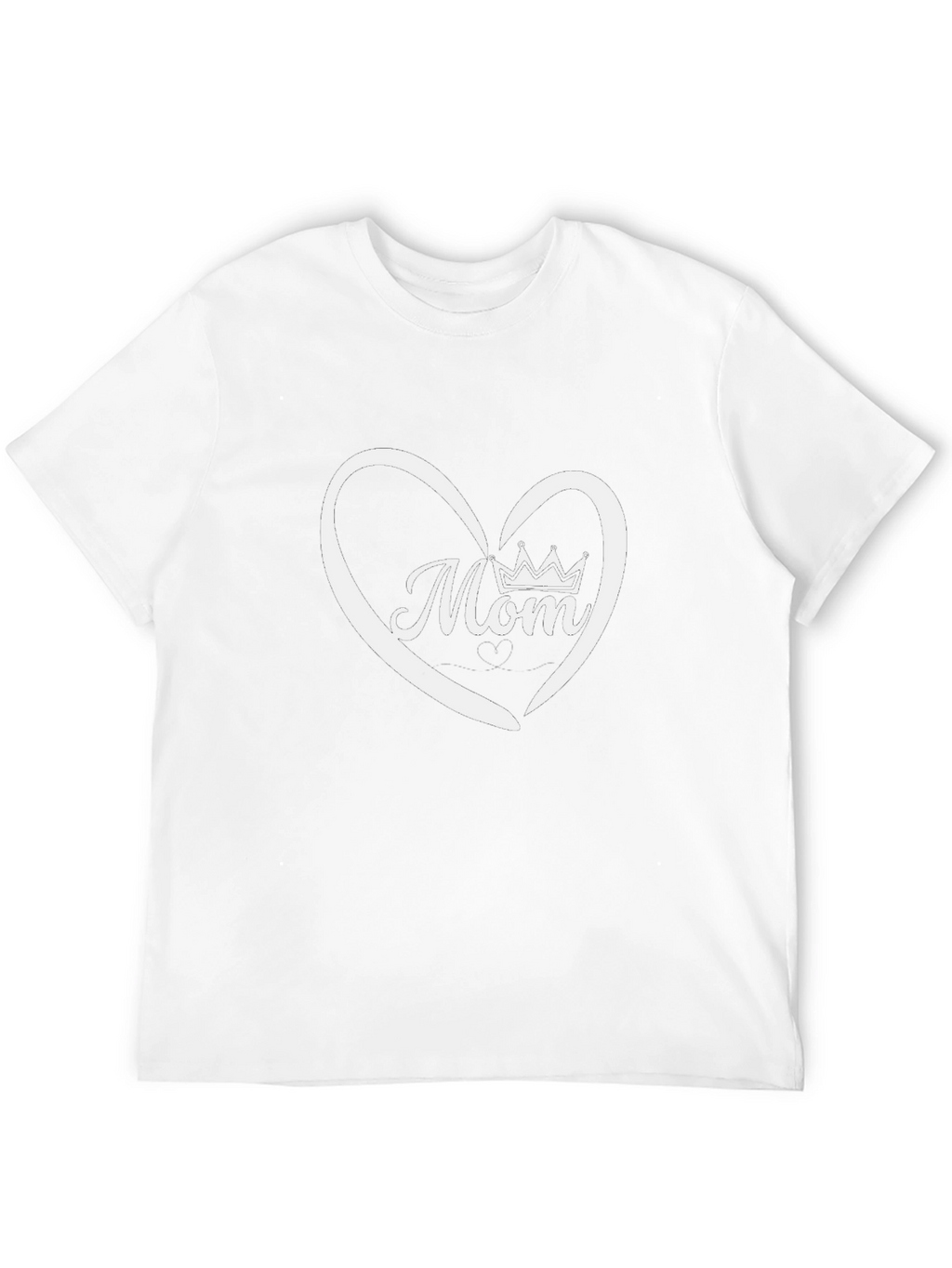 Mom Heart Crown T-Shirt - Black