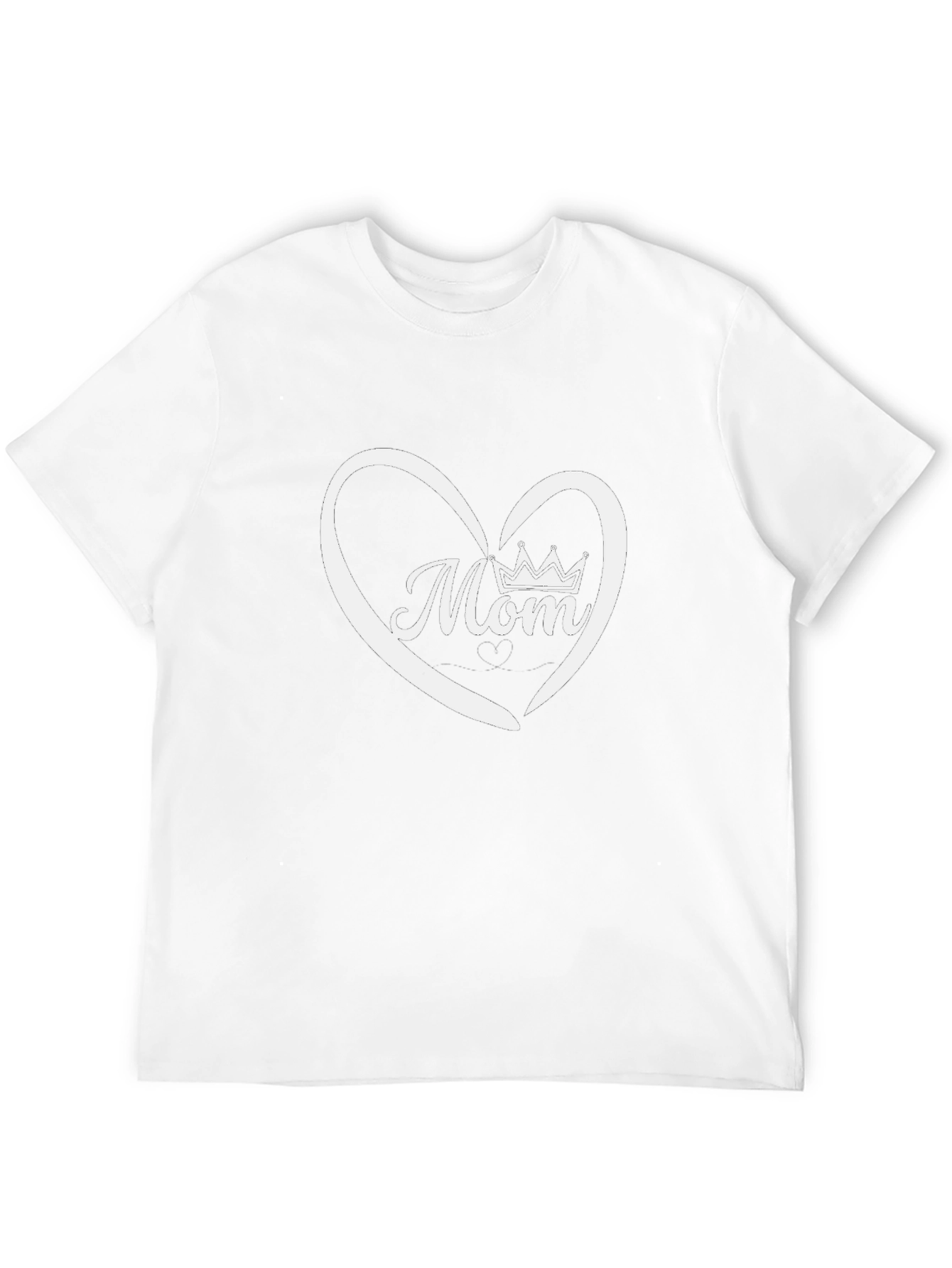 Mom Heart Crown T-Shirt - Black