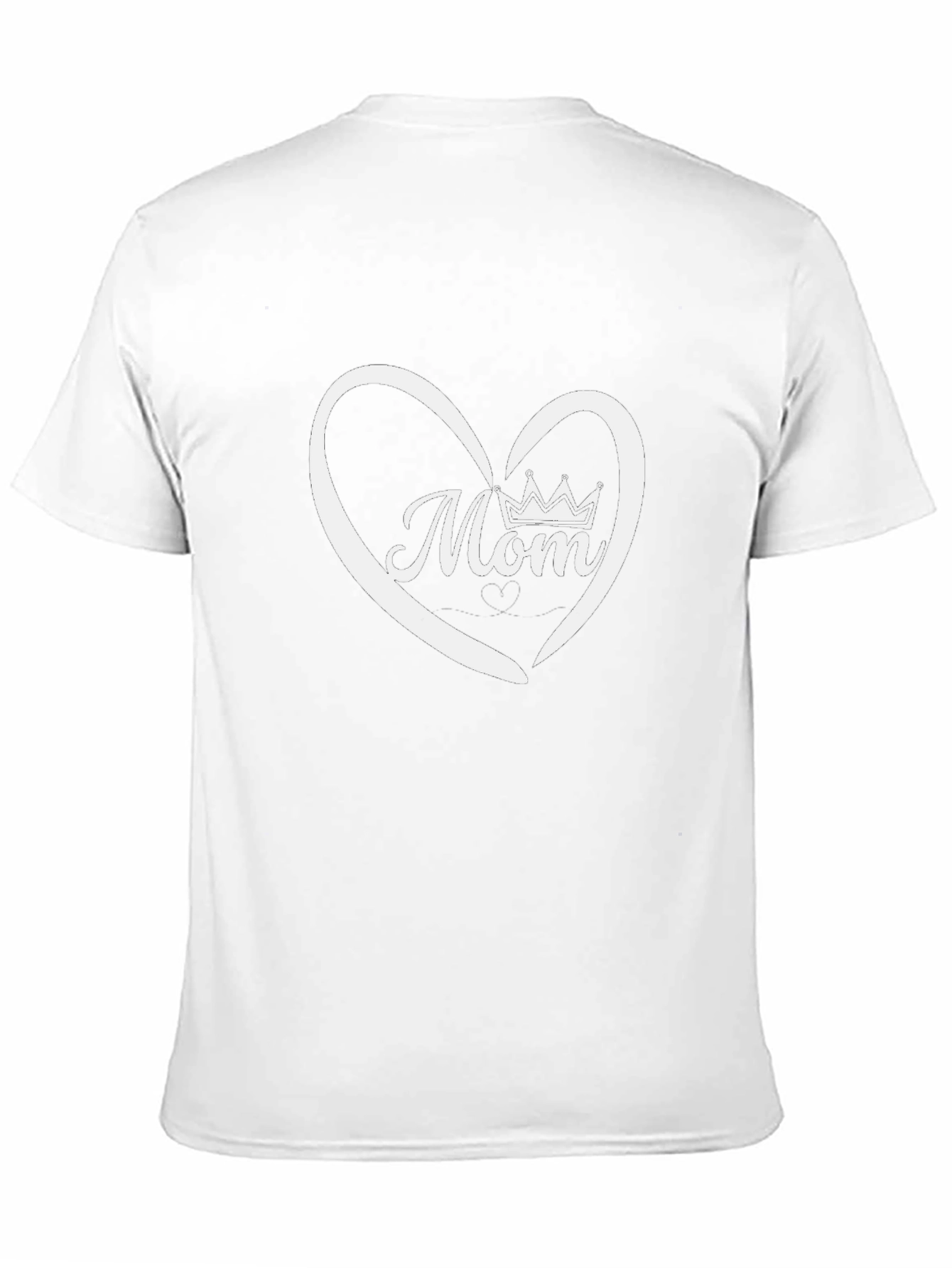 Mom Heart Crown T-Shirt - Black
