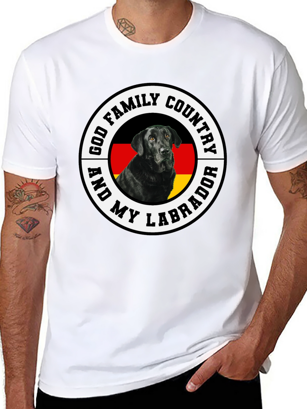 God Family Country Labrador T-Shirt