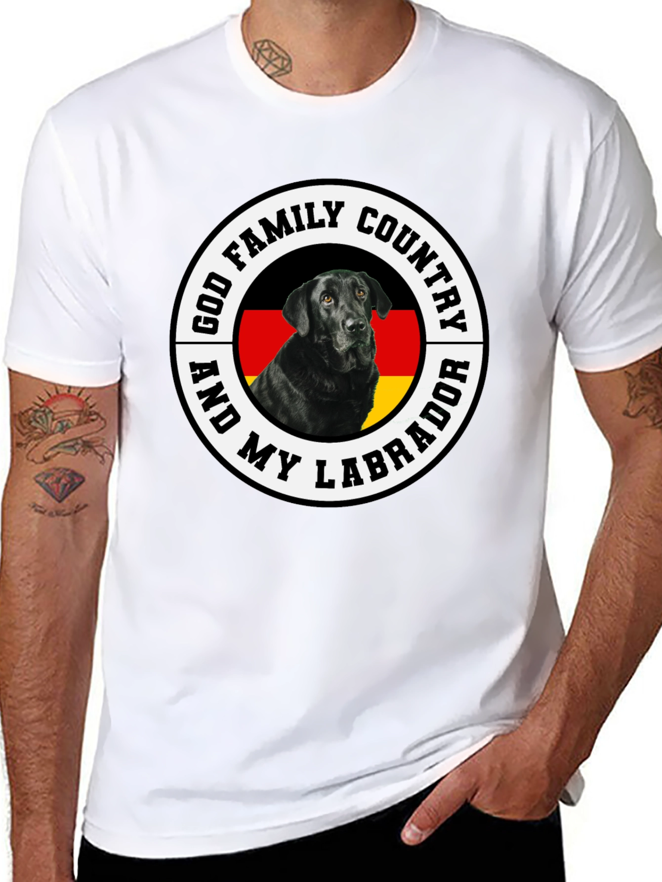God Family Country Labrador T-Shirt