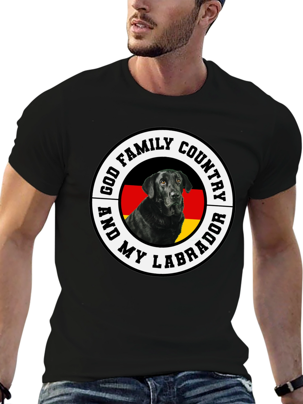 God Family Country Labrador T-Shirt