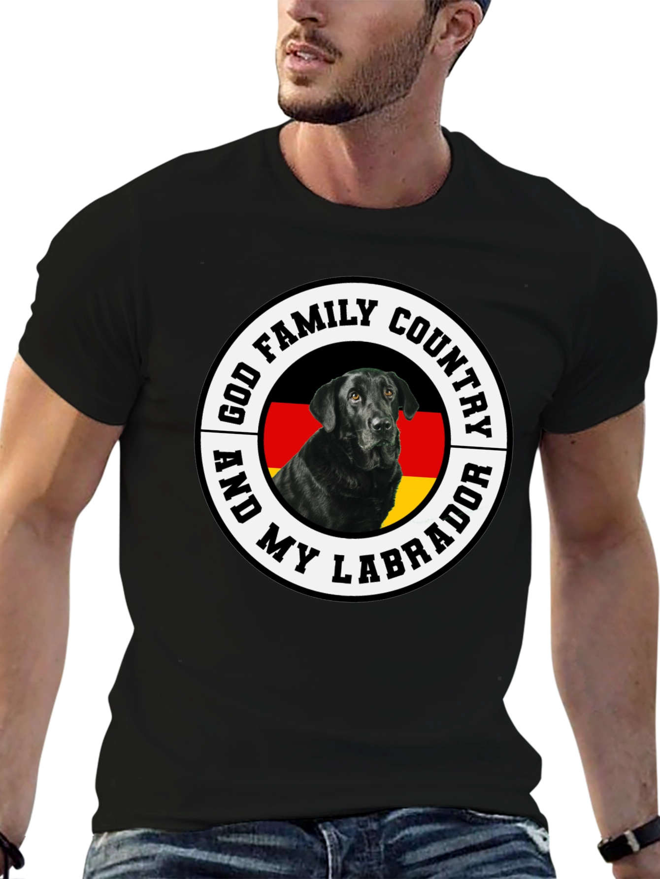 God Family Country Labrador T-Shirt