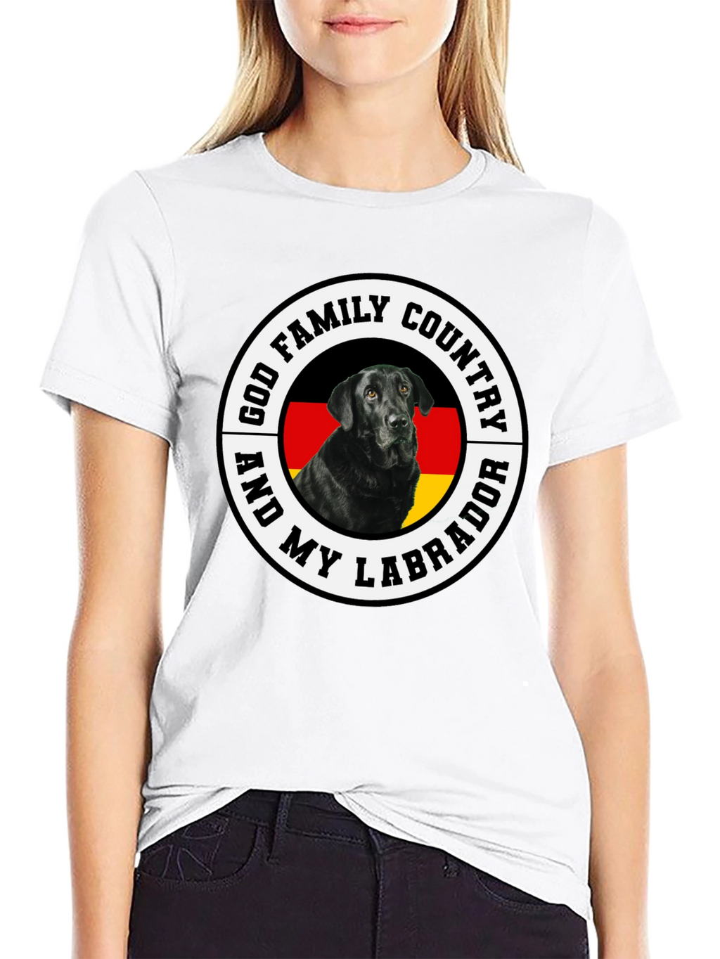 God Family Country Labrador T-Shirt
