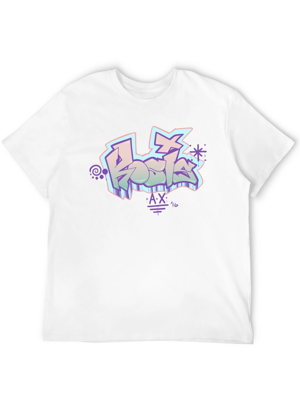 Retro Graffiti Style Black T-Shirt