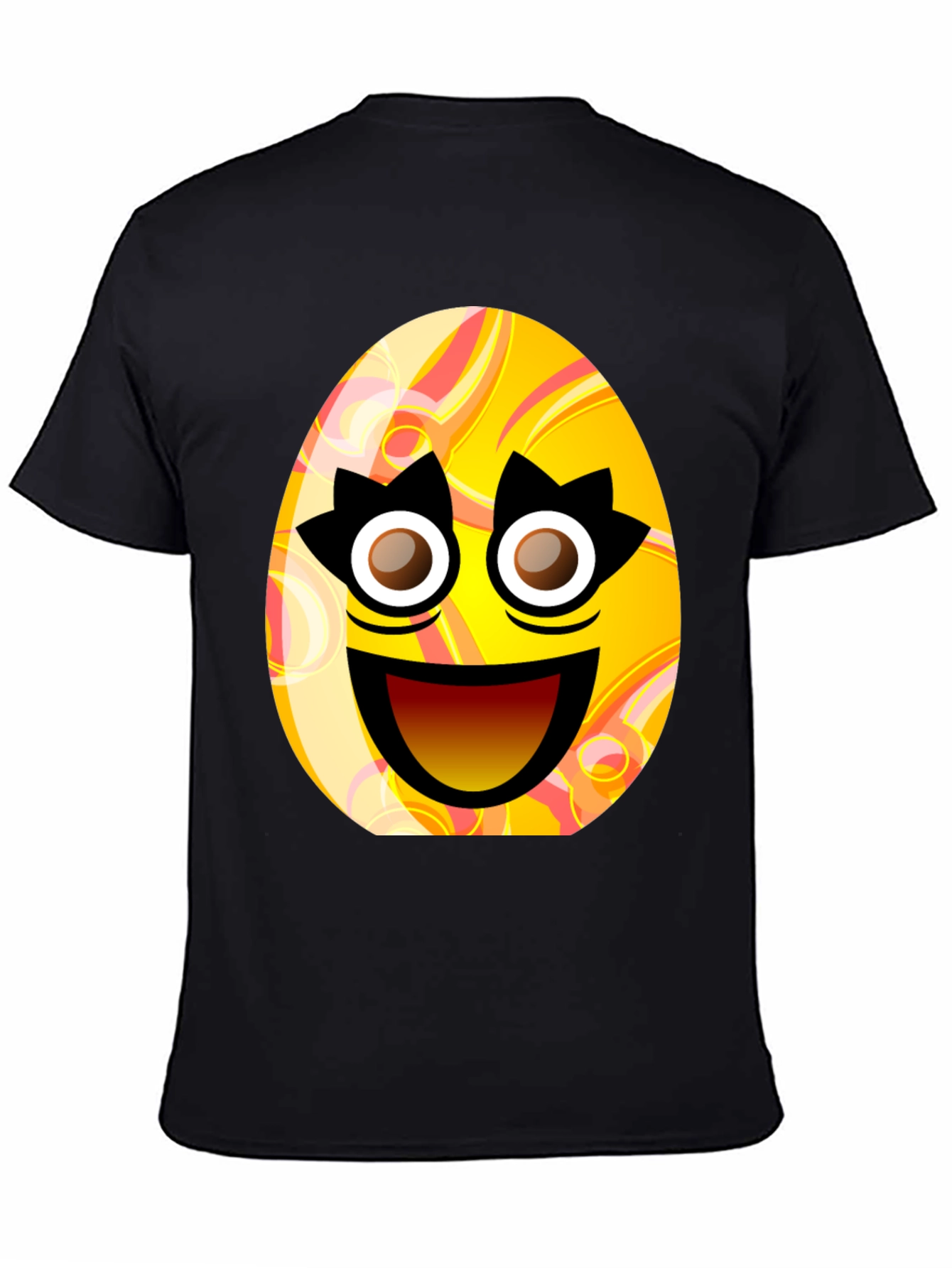 Easter Egg Smile Graphic Tee - Novelty Spring Holiday Shirt