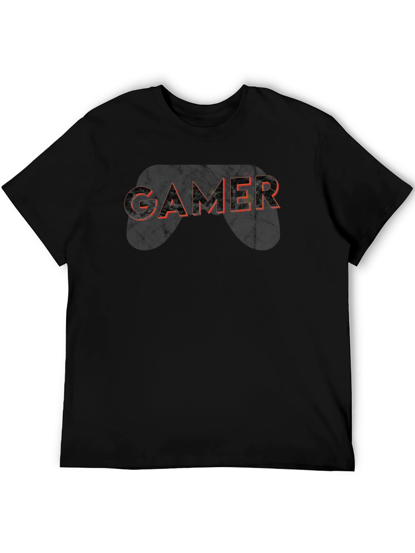 Gamer Graphic Tee - Black Cotton Casual Shirt