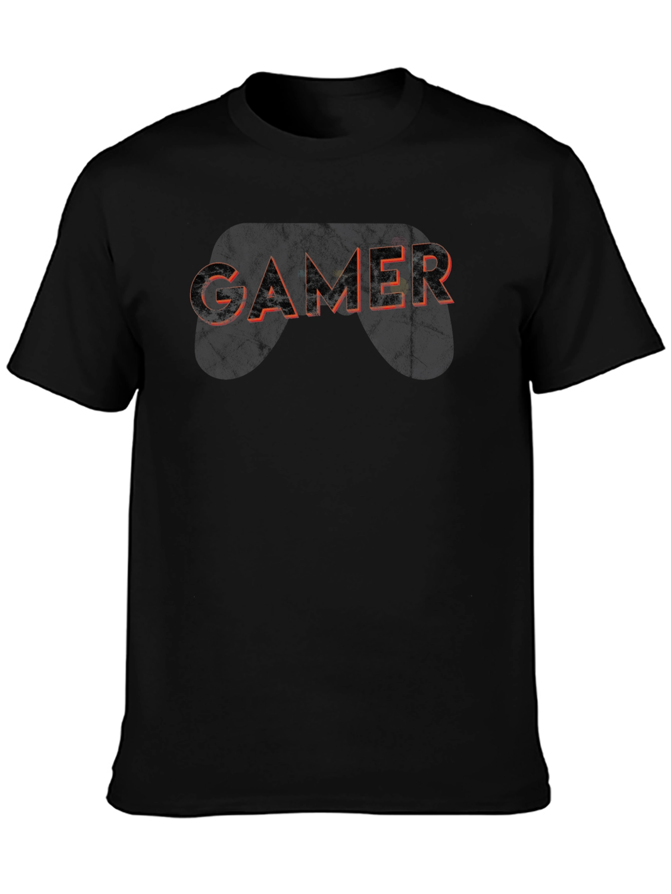 Gamer Graphic Tee - Black Cotton Casual Shirt