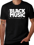 Black Music Graphic Tee - Stylish Comfort