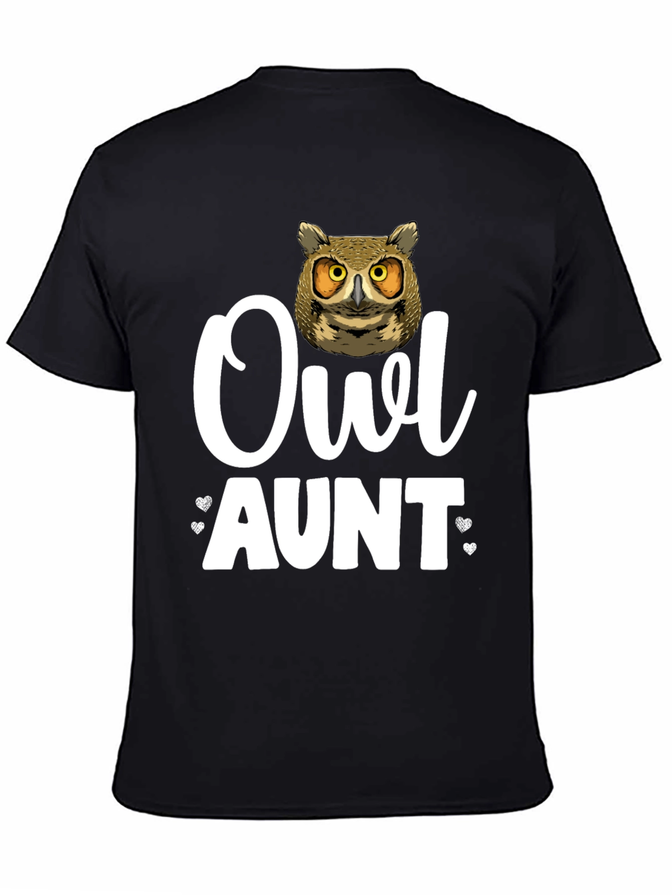 Owl Aunt T-Shirt - Cute Bird Lover Tee