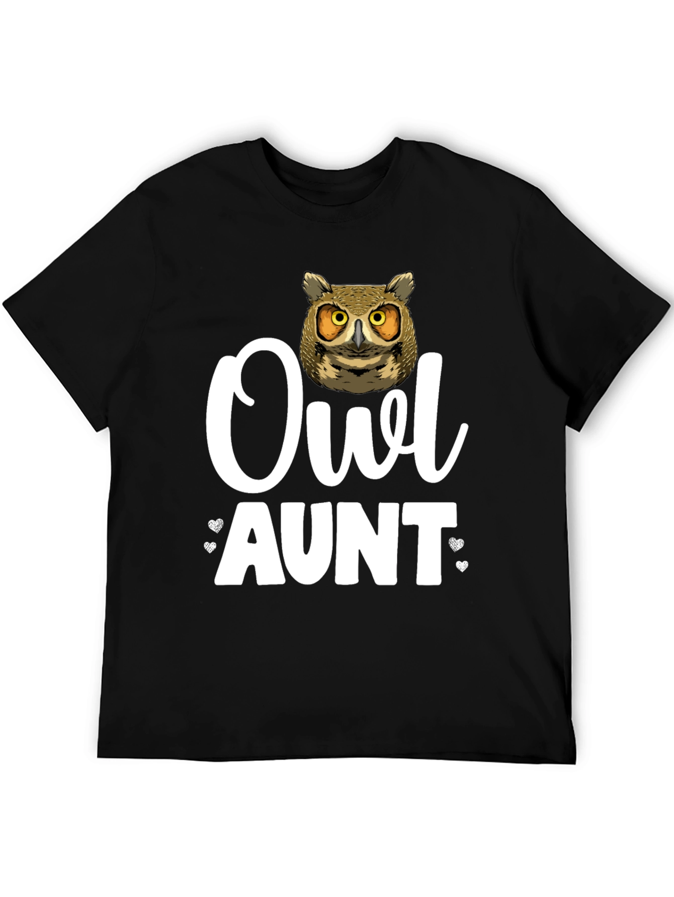 Owl Aunt T-Shirt - Cute Bird Lover Tee