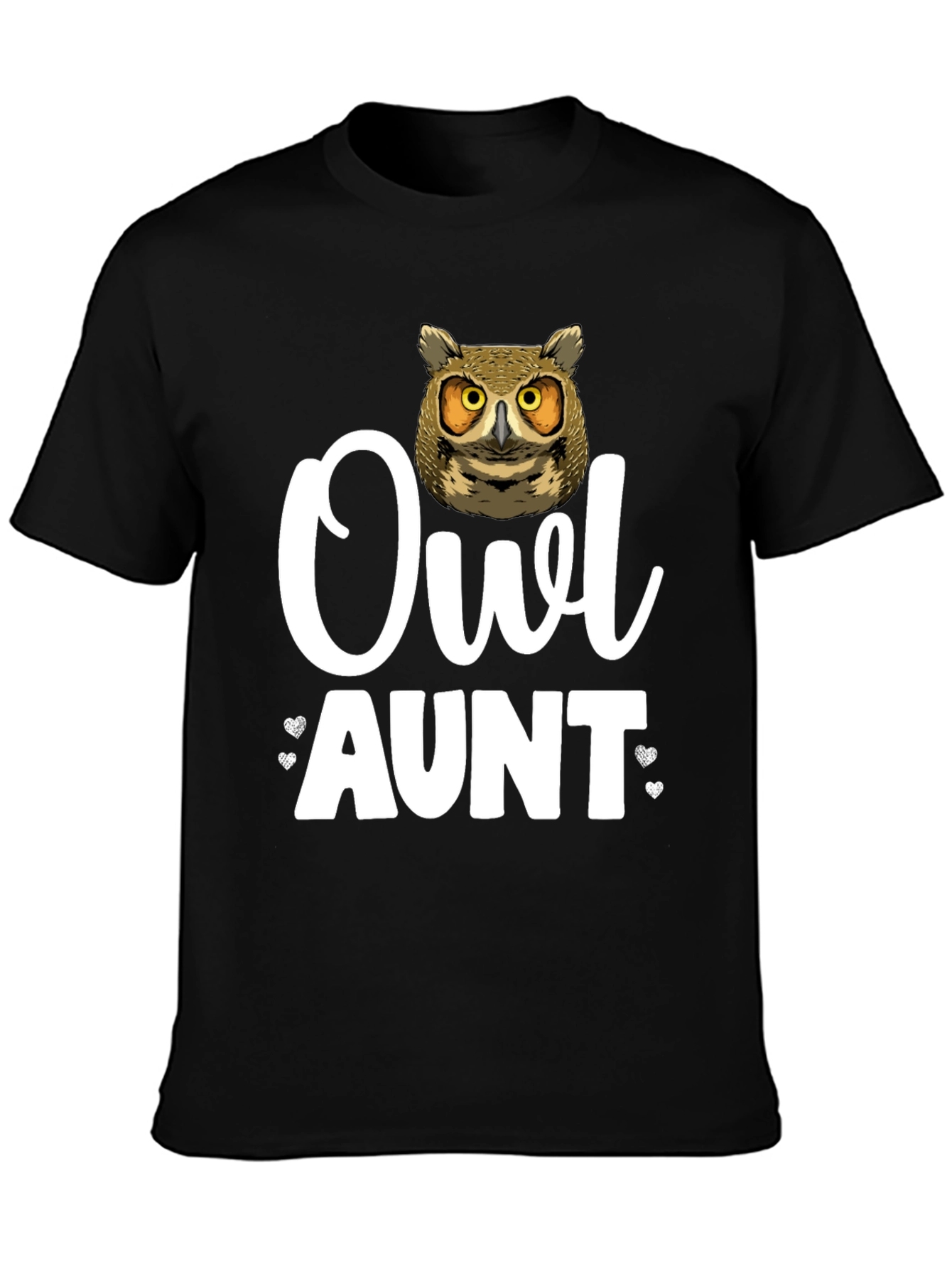 Owl Aunt T-Shirt - Cute Bird Lover Tee